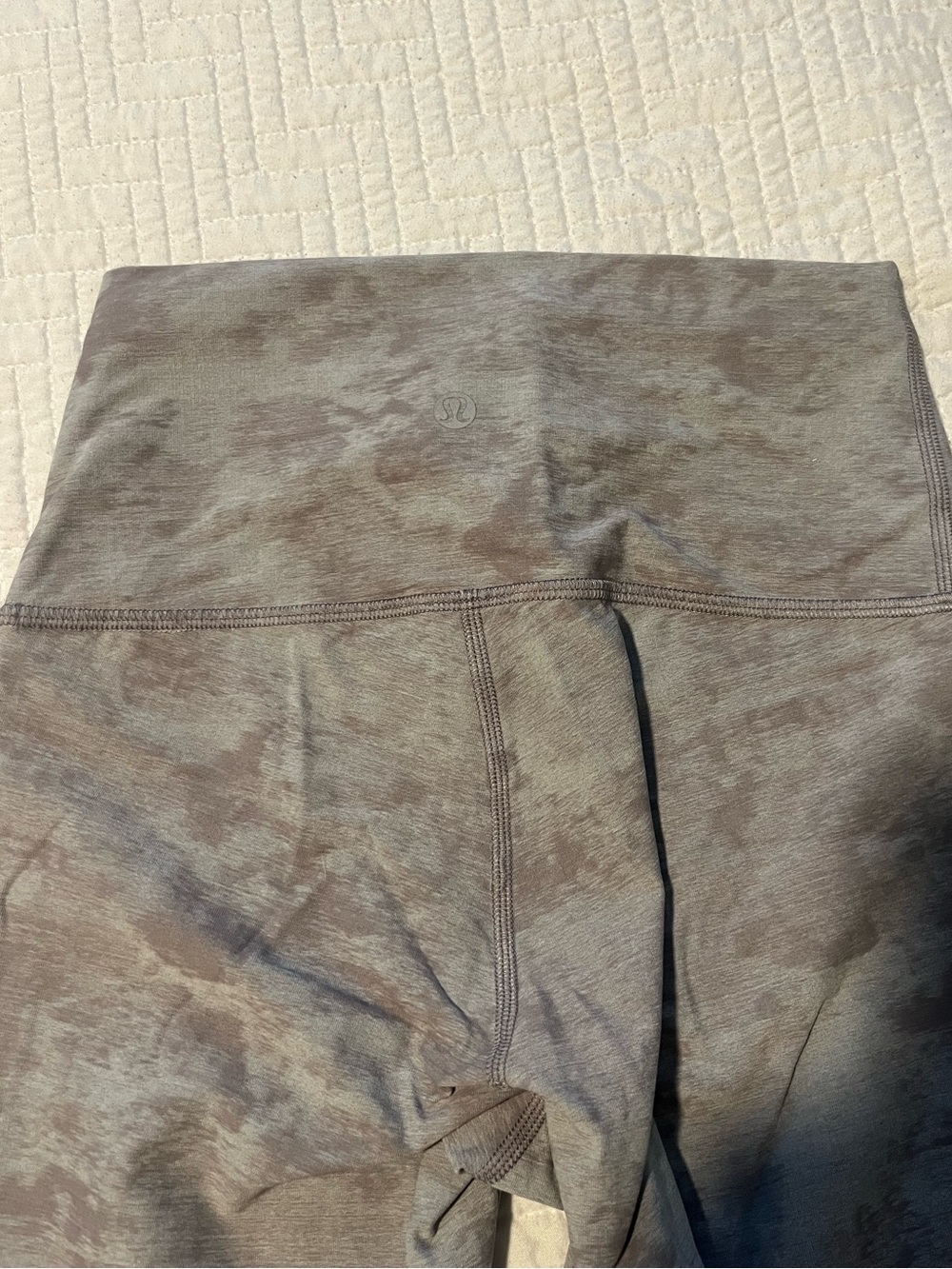 Lululemon Wunder Under High Rise Leggings Gray Camo Tie Dye Size 4- Like New